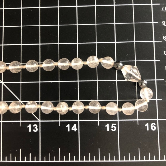 Vintage Glass Bead Necklace & Rose Quartz Earrings - Picture 6 of 9